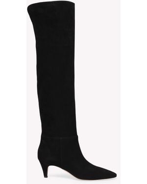 Gianvito Rossi Elise Boot 55, Boots, Suede - Black