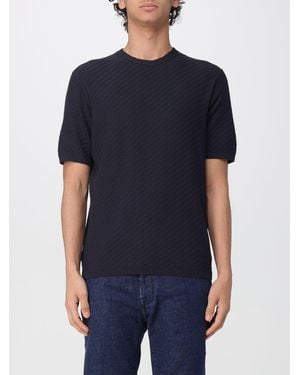 Emporio Armani Viscose Blend Crewneck Jumper - Blue