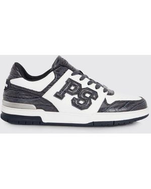 Philipp Plein Crocodile Print Leather Trainers - White