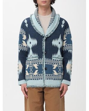 Alanui Jacquard-Baumwollcardigan - Blau