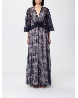 Alberta Ferretti Long Lace Dress - Blue