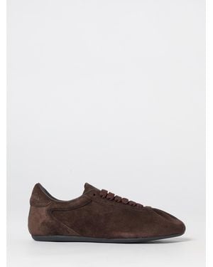 Dolce & Gabbana Dolce &Amp Gabbana Zapatillas Deportivas Bajas De Ante Con Logotipo Grabado - Marrón
