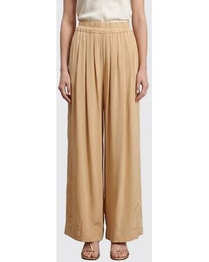 Isabel Marant Pantalón Palazzo Nolia De Viscosa De Tiro Alto Y Pernera Ancha - Neutro
