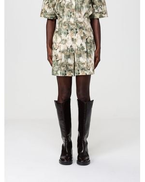 Max Mara Printed Cotton Shorts - Green