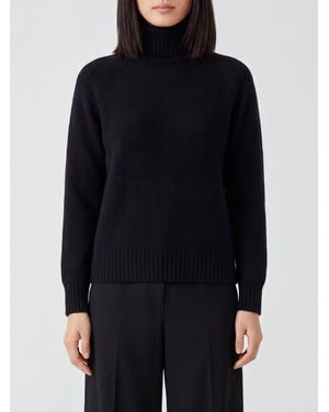 Drumohr Lambswool Turtleneck Sweater With Dropped Shoulders - Blue