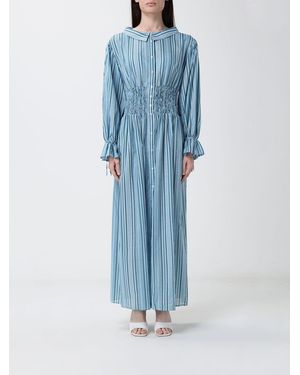Pinko Striped Cotton Shirtdress - Blue