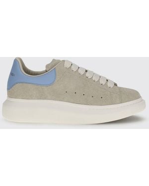 McQueen Oversize Suede Trainers - Blue