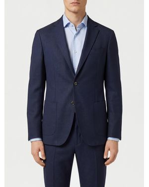 Sartorio Napoli Single-Breasted Cashmere And Silk Blazer With Peak Lapels - Blue