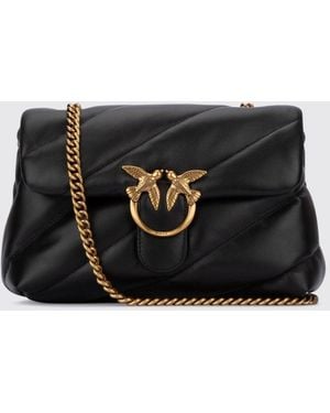 Pinko Classic Love Bag Puff Quilted Nappa Crossbody Bag - Black
