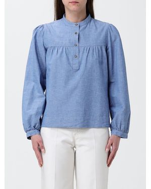 A.P.C. Camisa De Algodón Orgánico Y Lino - Azul