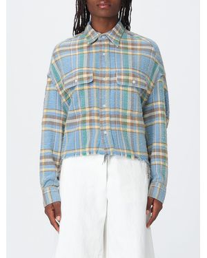 R13 Tartan Cotton Shirt - Blue