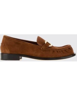 Ferragamo Gancini Penny Loafer Aus Kalbsveloursleder Mit Niedrigem Absatz - Braun