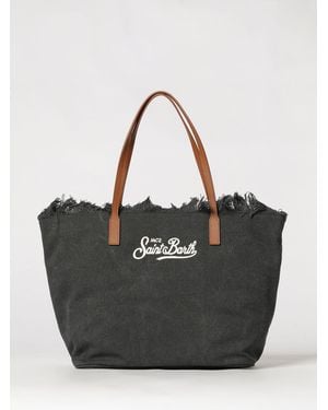 MC2 Saint Barth Bolso De Hombro De Mezcla De Algodón Con Logo - Negro
