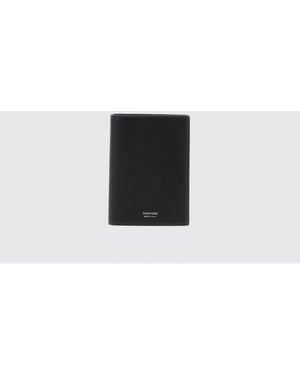 Tom Ford Grained Leather Passport Holder - White