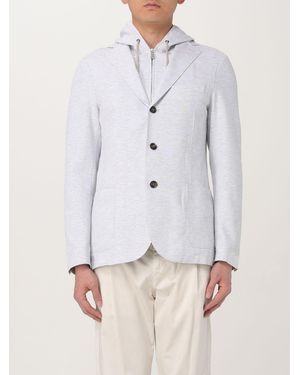 Eleventy Blazer Con Cappuccio - Grigio
