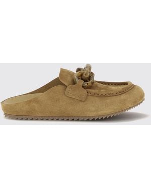 Pedro Garcia Suede Mules With Notched Eva Sole - Brown