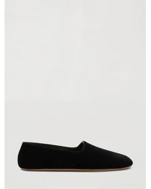 The Row Ponti Velvet Ballerina Flats - White