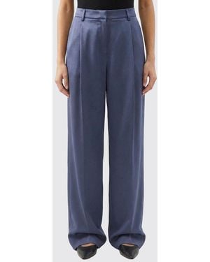 Giorgio Armani Silk Palazzo Trousers - Blue