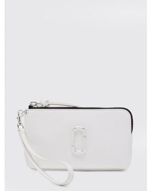 Marc Jacobs The Snapshot Wristlet Saffiano Leather Clutch - White