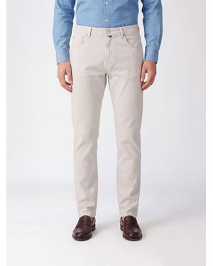Incotex Vaqueros Slim Fit De Denim De Algodón Elástico Con 5 Bolsillos Y Talle Medio - Azul