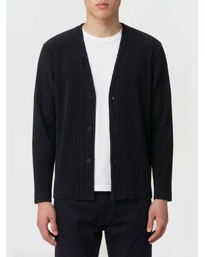 Homme Plissé Issey Miyake Pleated Cardigan - Black