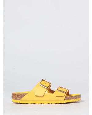 Birkenstock Arizona Smooth Leather Sandals With Double Buckles - Yellow