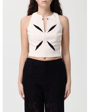 Elisabetta Franchi Crêpe Cropped Top - Black