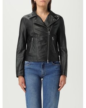 Emporio Armani Nappa-lambskin Biker Jacket - Black