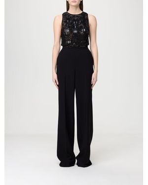 Elisabetta Franchi Lace Jumpsuit With Sequins - Black
