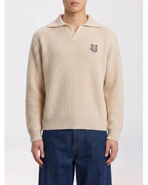 Maison Kitsuné Maison KitsunÉ Cotton Knit Polo Shirt - Blue