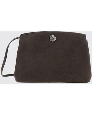 Liffner Minibolso De Mano De Piel Grabada Con Bandolera Extraíble - Gris