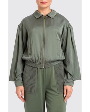 Twinset Viscose Bomber Jacket - Green