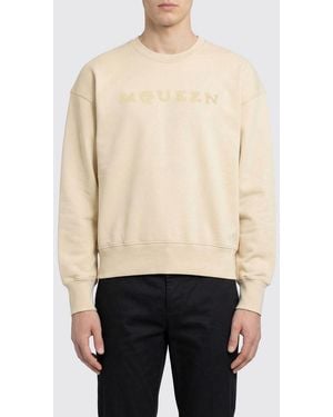 McQueen Cotton Crew-Neck Sweatshirt - Natural