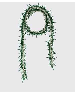 Dries Van Noten Collar Con Cuentas De Latón Y Cristal - Verde