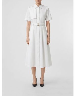 Burberry Baumwoll-Hemdblusenkleid - Weiß