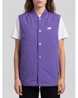 Autry Nylon Bomber Vest With Logo - Purple