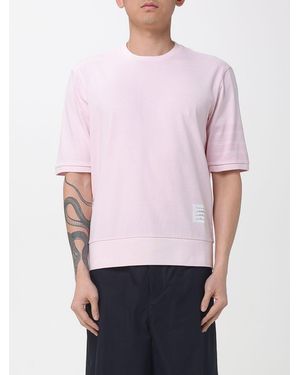 Thom Browne 4-Bar Cotton T-Shirt - Pink