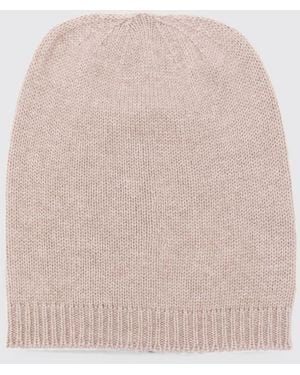 Fabiana Filippi Wool, Silk And Cashmere Blend Beanie With Ribbed Edges - Natural