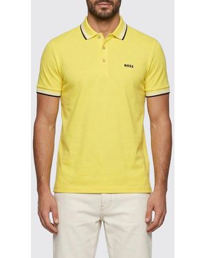 BOSS Basic Cotton Polo Shirt - Yellow