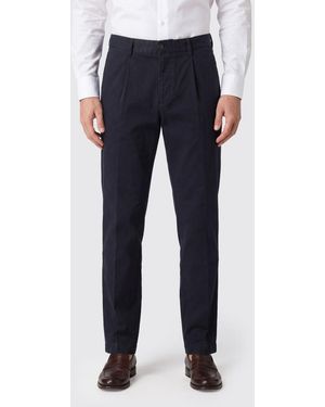 Slowear Slim Fit Pleated Chino Trousers - Blue