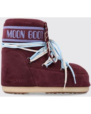 Moon Boot Flat Ankle Boots - Red
