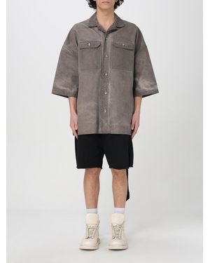 Rick Owens Oversized Short Sleeve Shirt - Grey