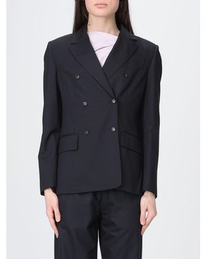Tela Virgin Wool Double-Breasted Blazer - Blue