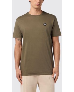 Billionaire Cotton Jersey Crewneck T-Shirt With Applied Logo Patch - Green