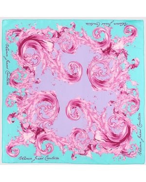 Versace Jeans Couture Foulard De Seda Con Estampado Barroco - Rosa