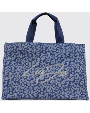 Liu Jo Animal Print Cotton Bag - Blue