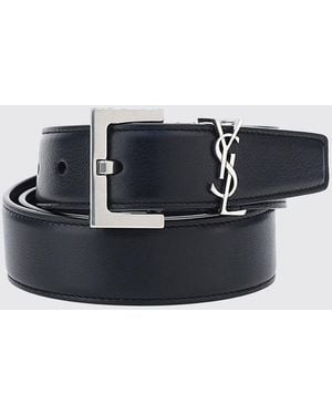 Saint Laurent Leather Belt - Blue
