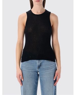 James Perse Slim Fit Off-The-Shoulder Cotton And Cashmere Top - Black