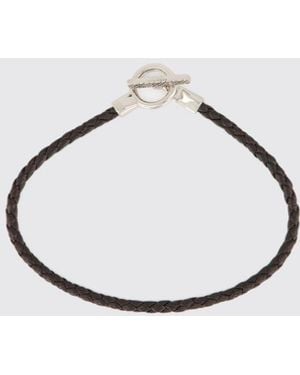 Bottega Veneta Armband Aus Gewebtem Nappaleder Mit Silberschließe - Mettallic