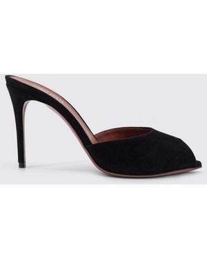 Paris Texas Suede Mules Vera - Black